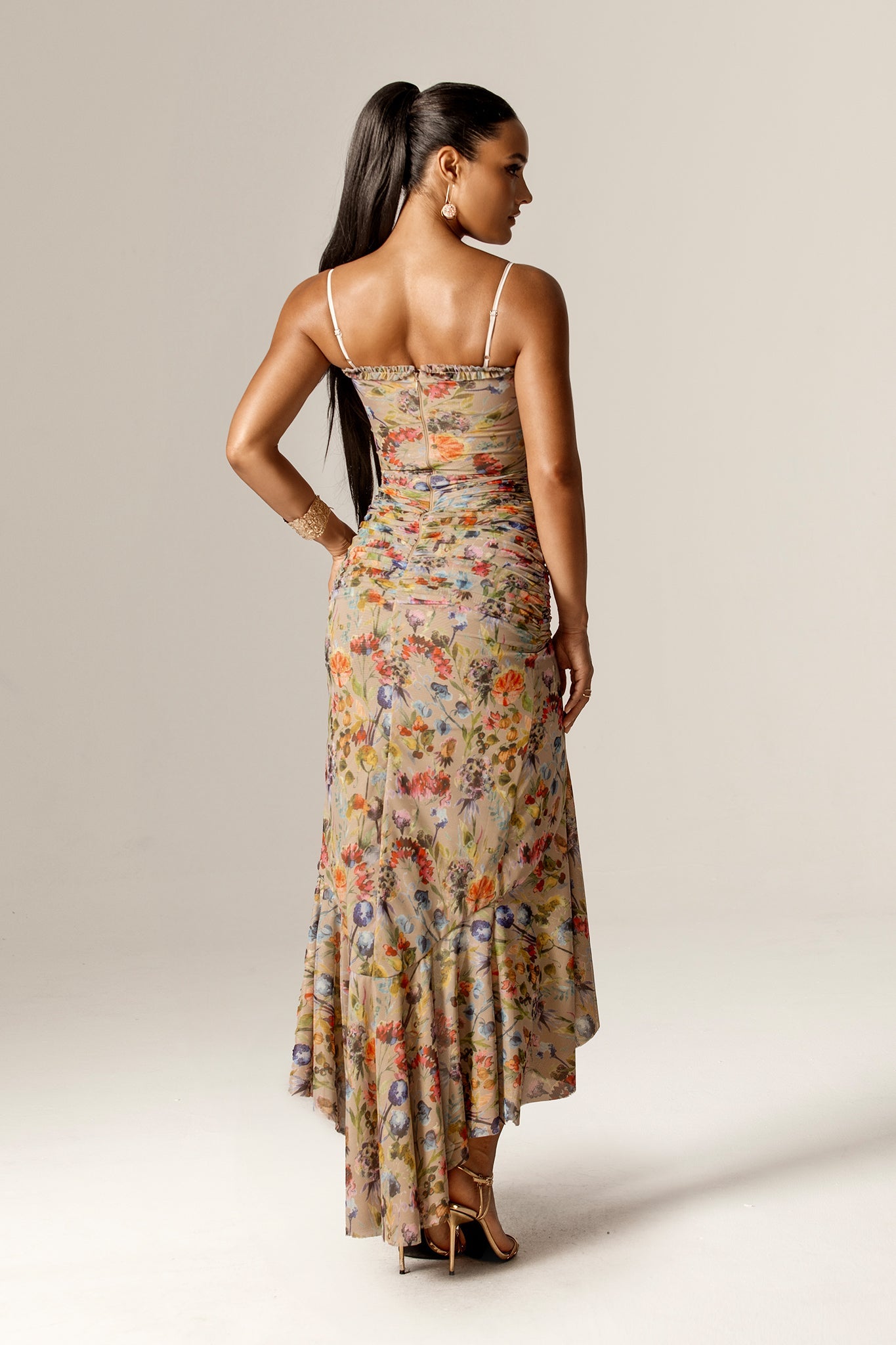 Candice Ruffle Mesh Maxi Dress 5