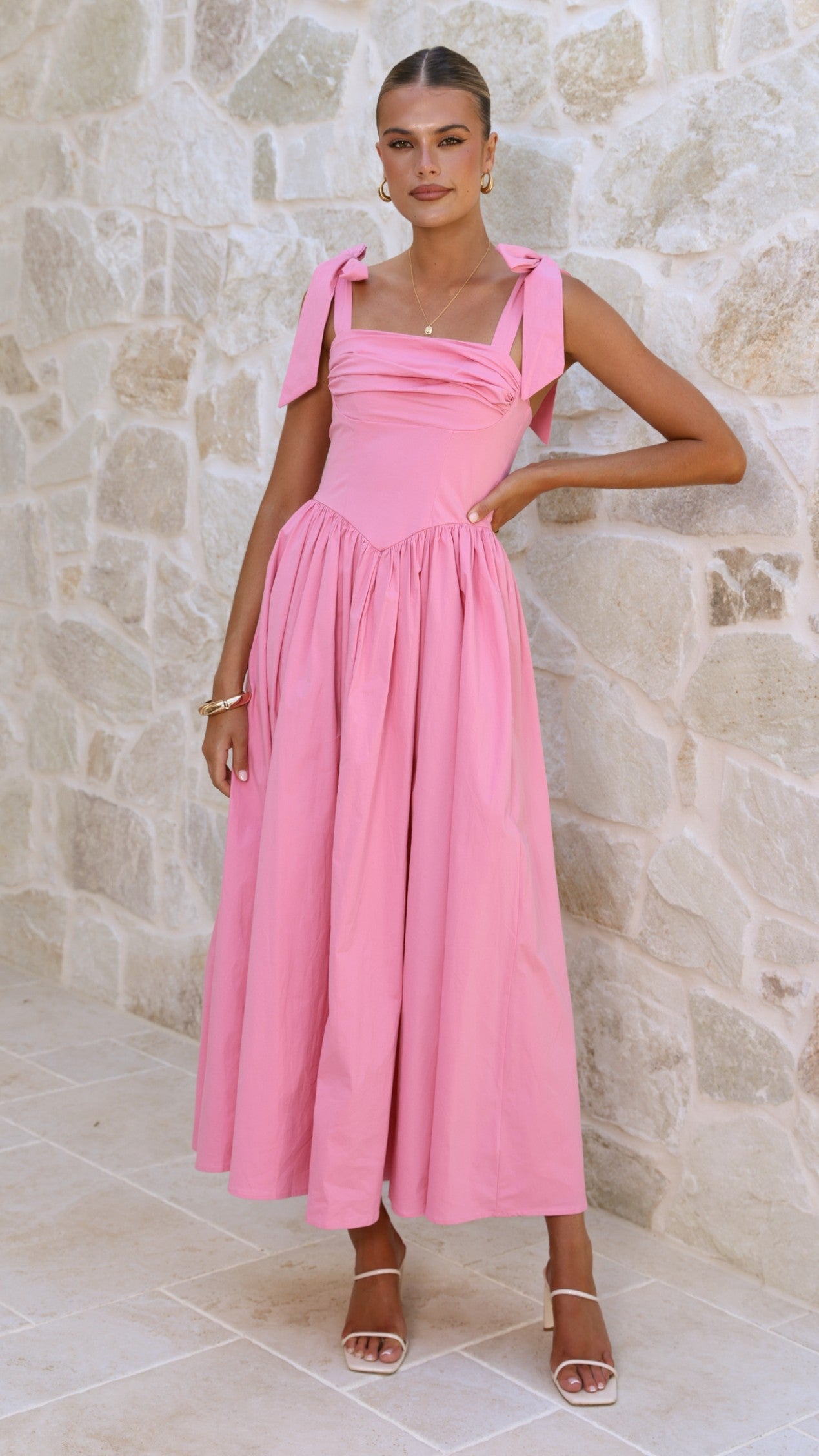 Haisley Pink Maxi Dress Pink 3