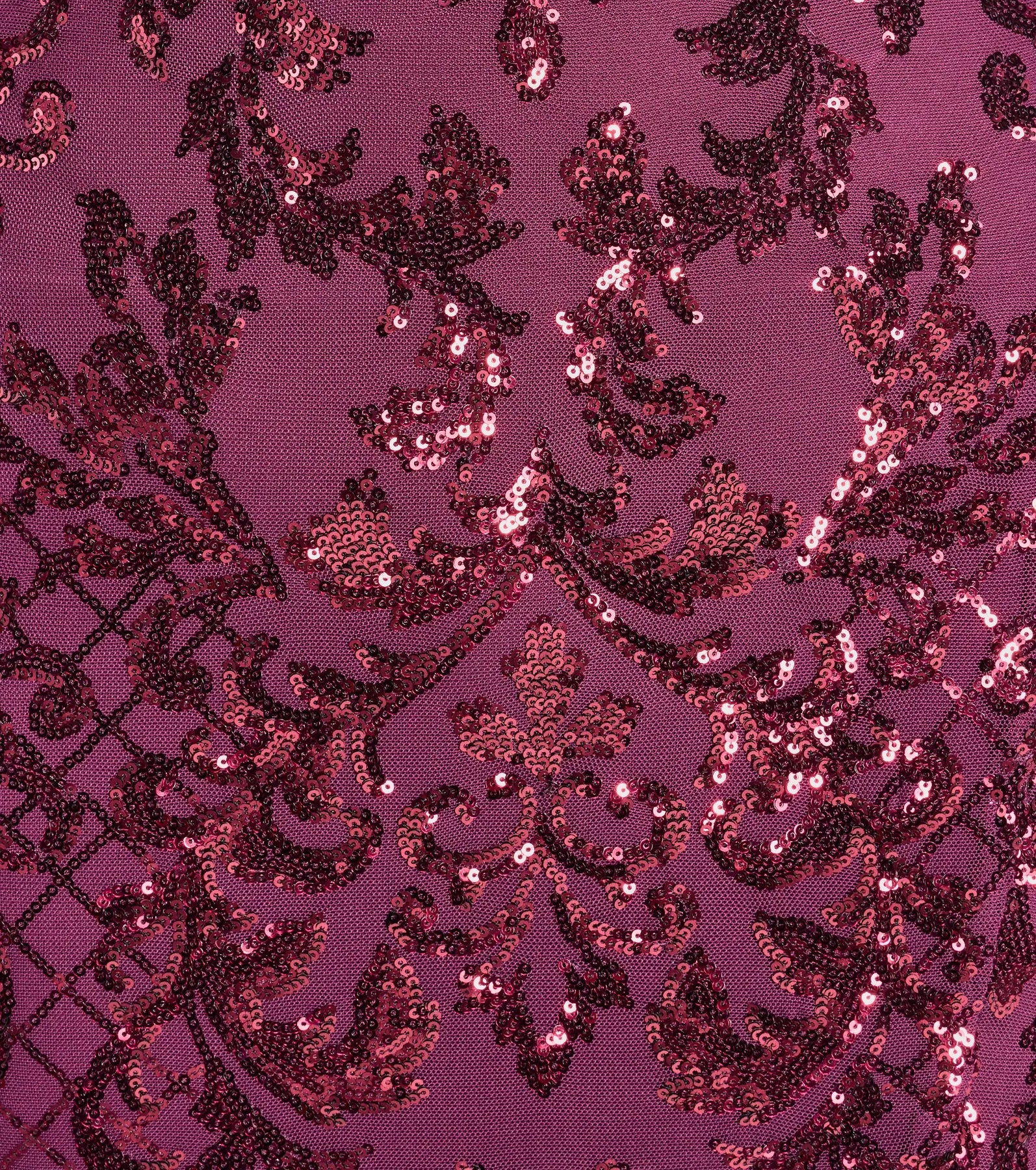 Chandler Sequin Lace-Up Dress PLUM 6