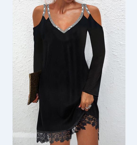 Valentina Long Sleeve Sling Dress Multi 1