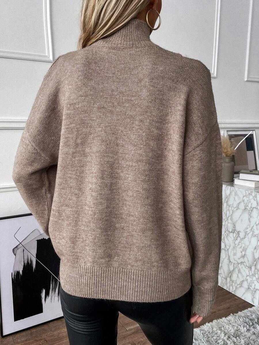 Evangeline Cold Shoulder Knit Sweater Army Green 3