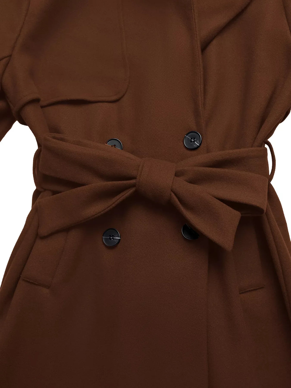 Margot Wool Blend Belted Coat Brown 7