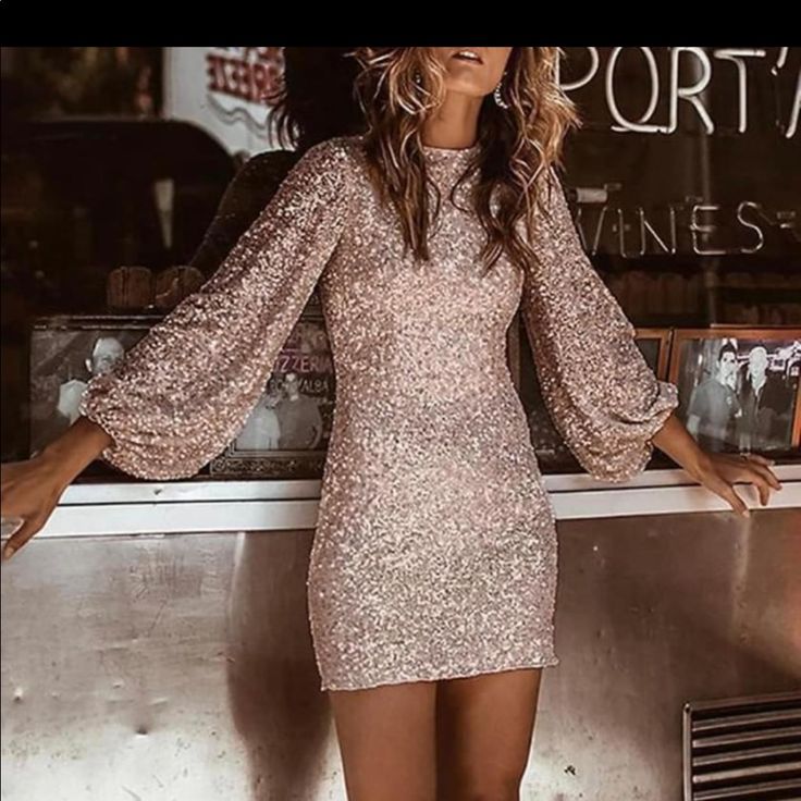 Farah Sequin Mini Dress Black 1