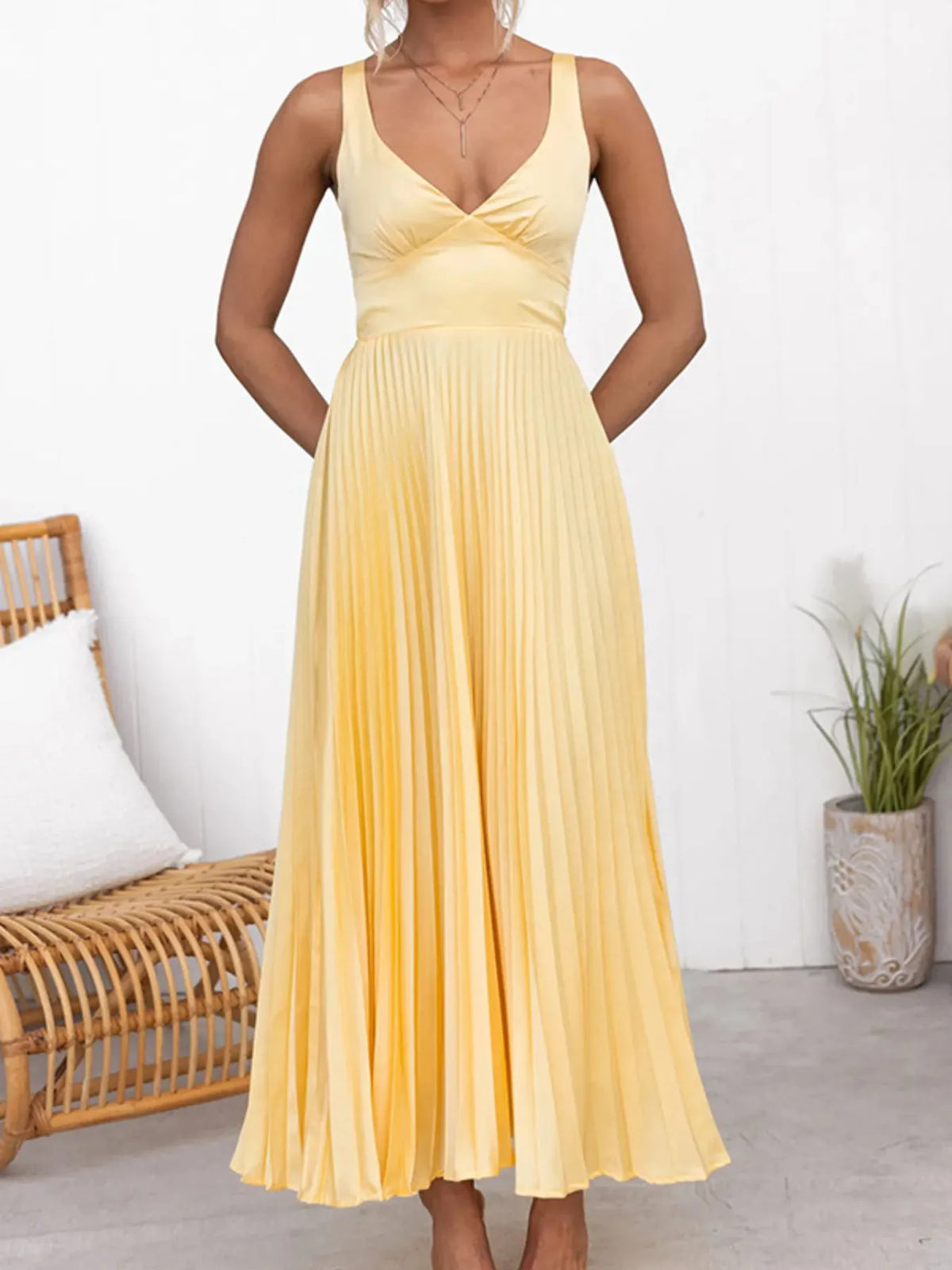 Margot Pleated Maxi Dress Multi 3