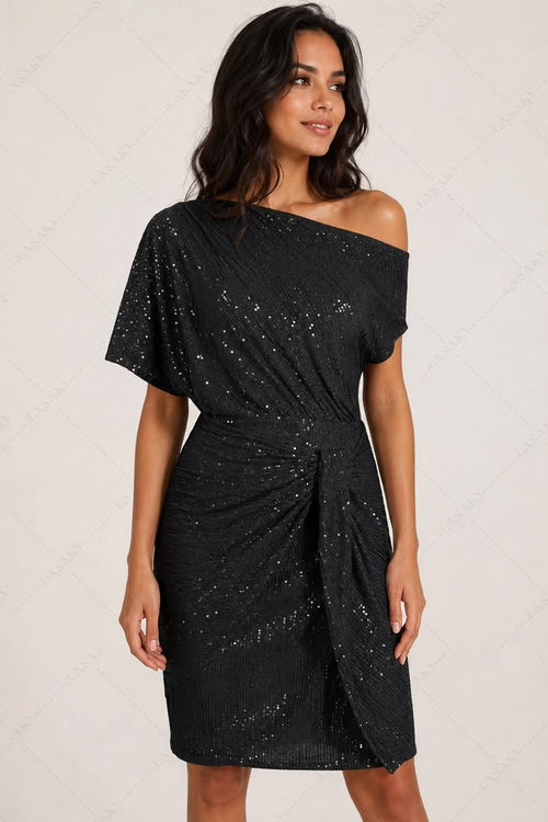 Margot Sequin Pleated Dress Multi 1