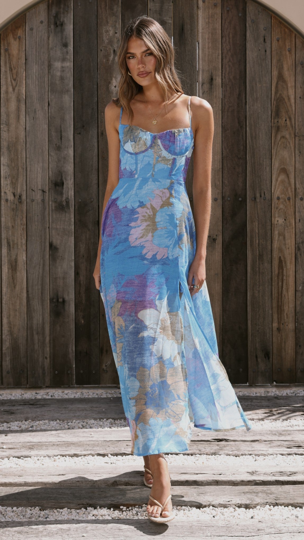 Rahima Floral Maxi Dress Blue Floral 6
