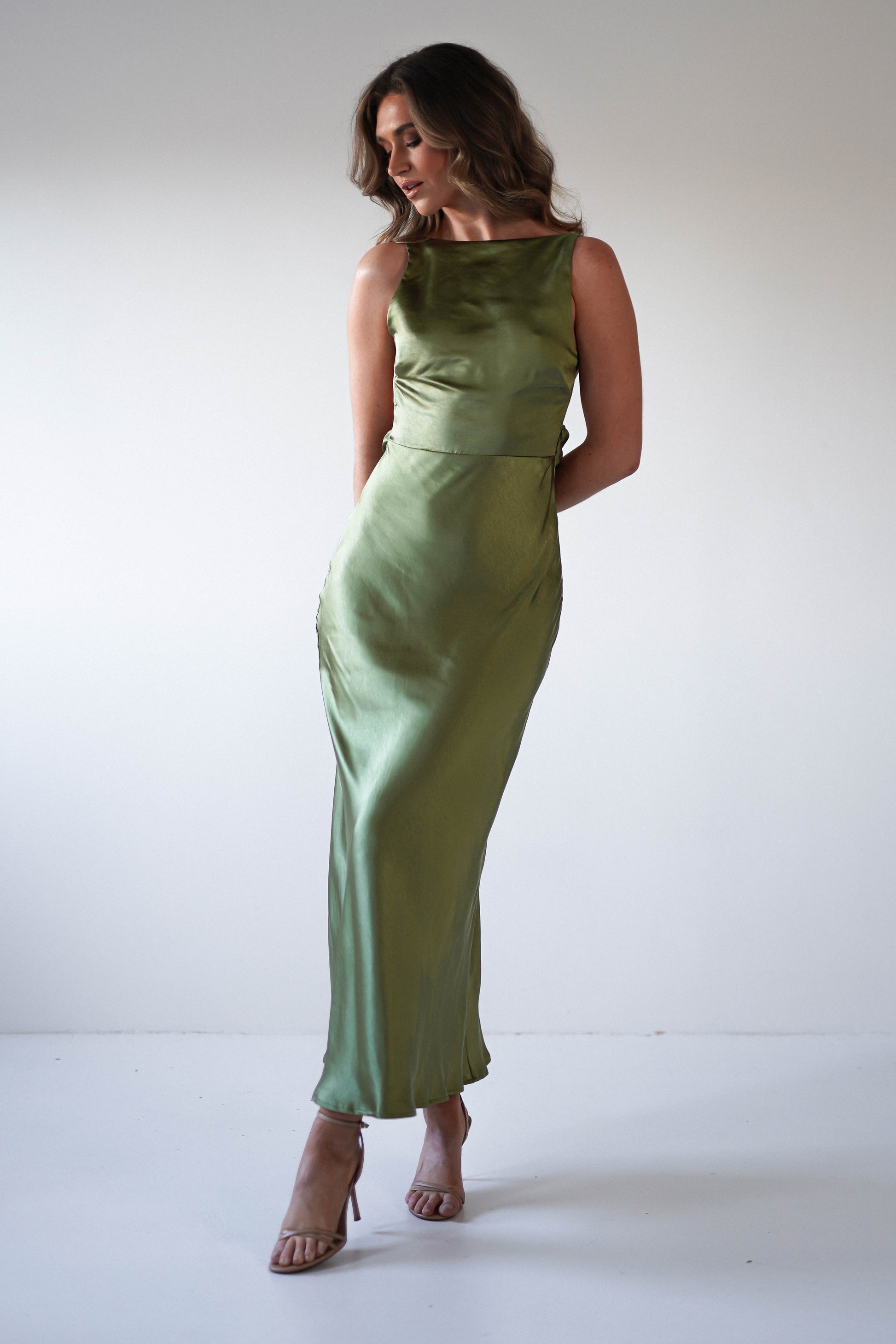 Bayleigh Satin Maxi Dress 9