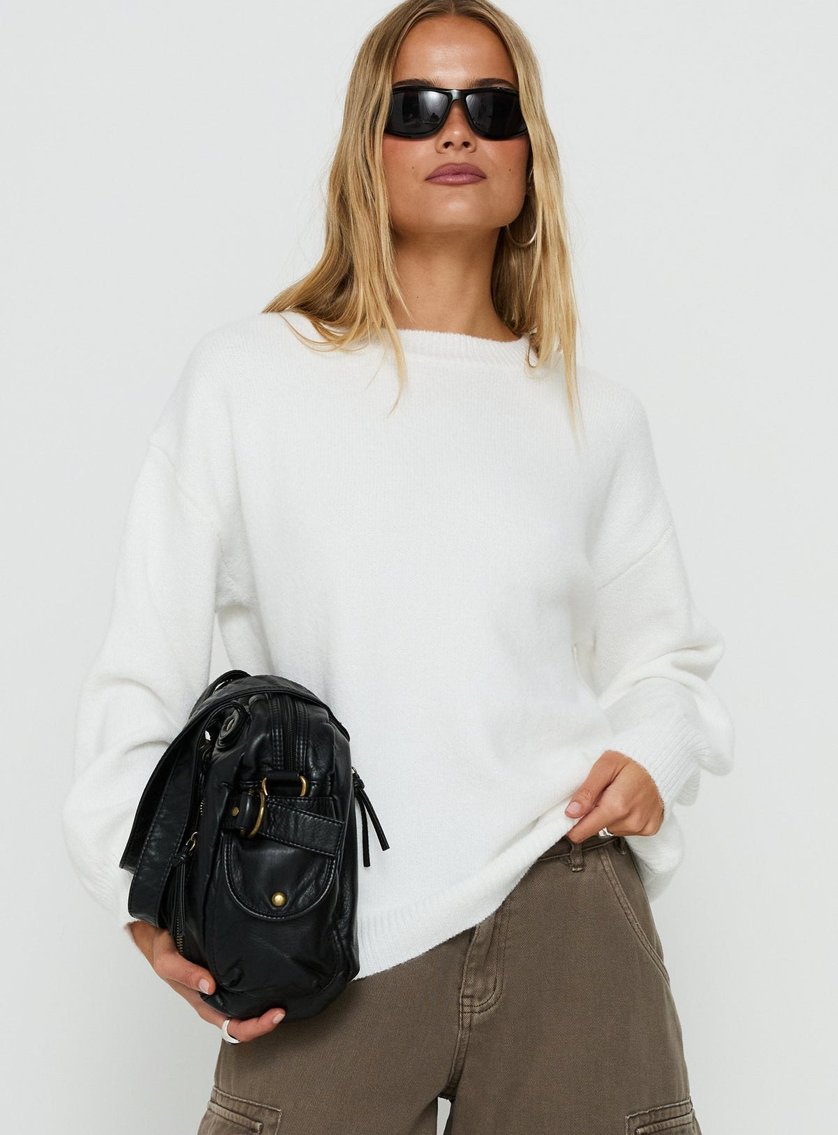 Ryanna Knit Sweater Dress White 2