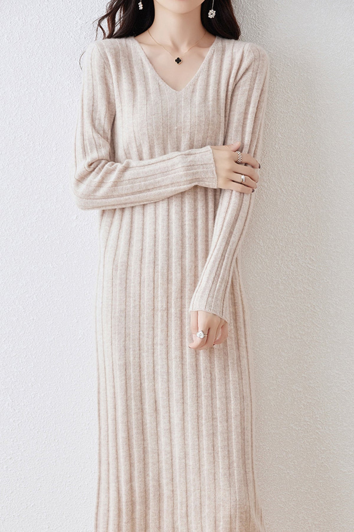 Margot Merino Wool Sweater Dress Black 8