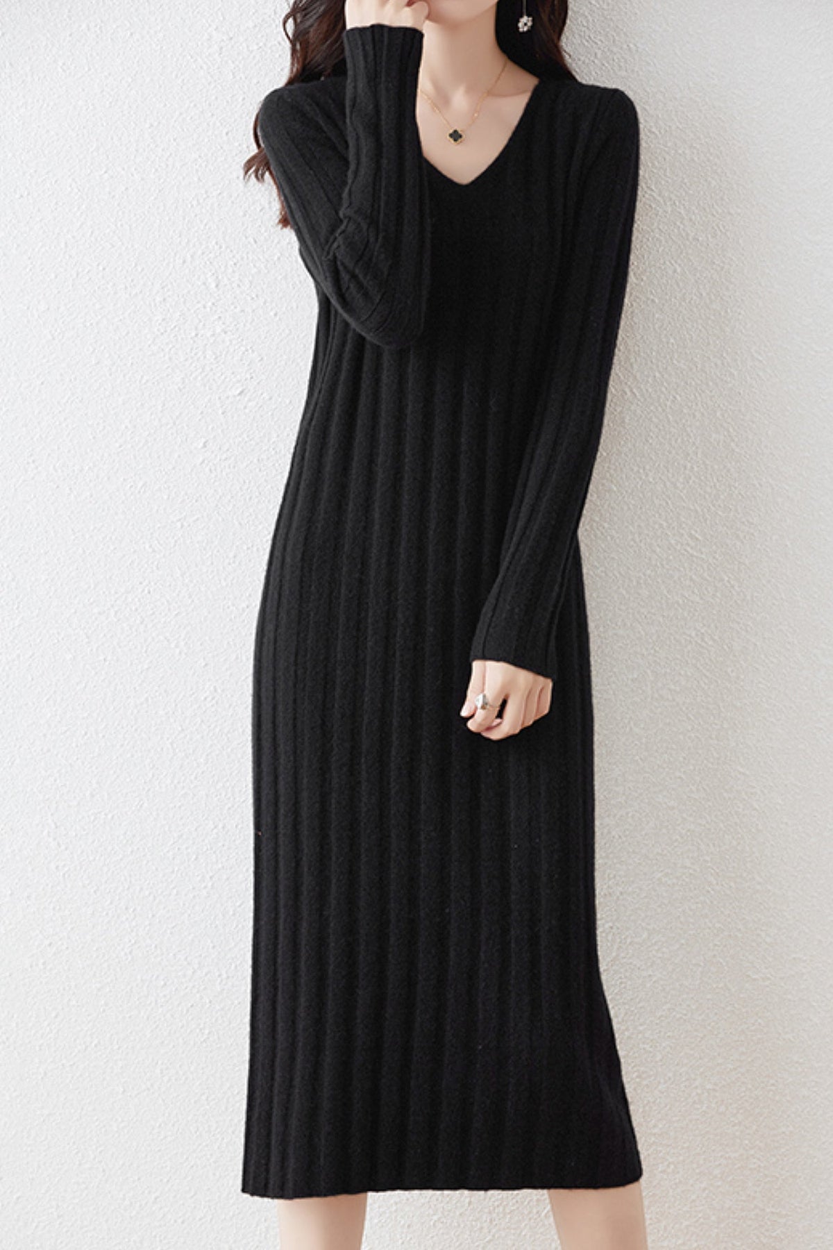 Margot Merino Wool Sweater Dress Egyptian Blue 3