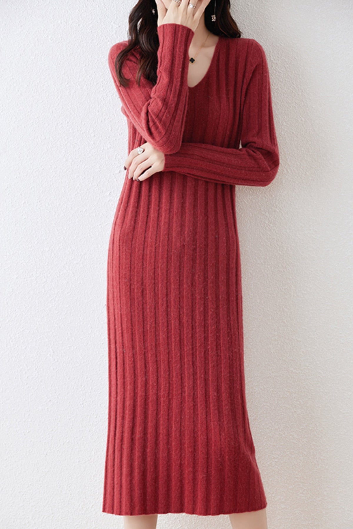 Margot Merino Wool Sweater Dress Egyptian Blue 4