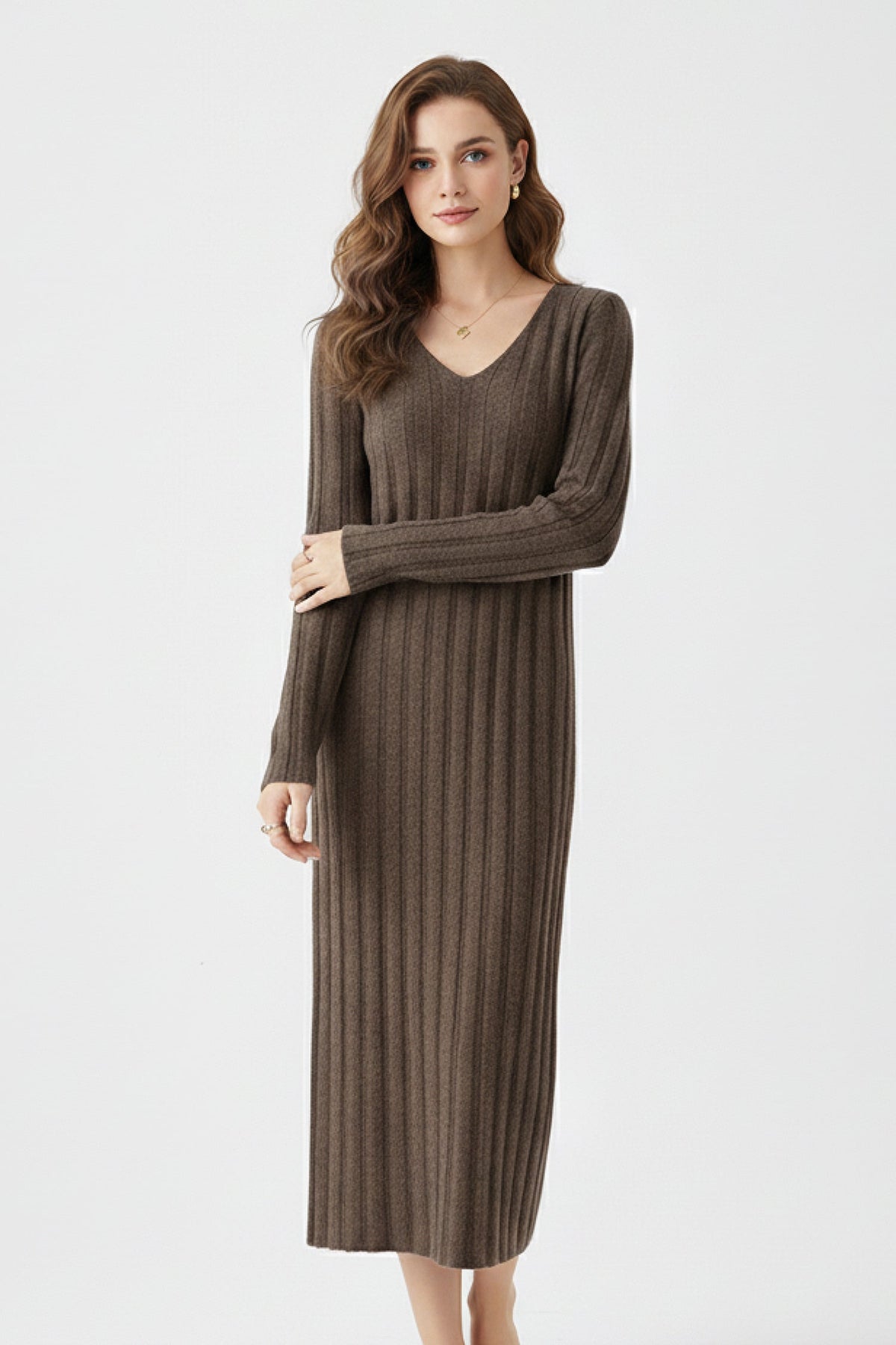 Margot Merino Wool Sweater Dress Egyptian Blue 1
