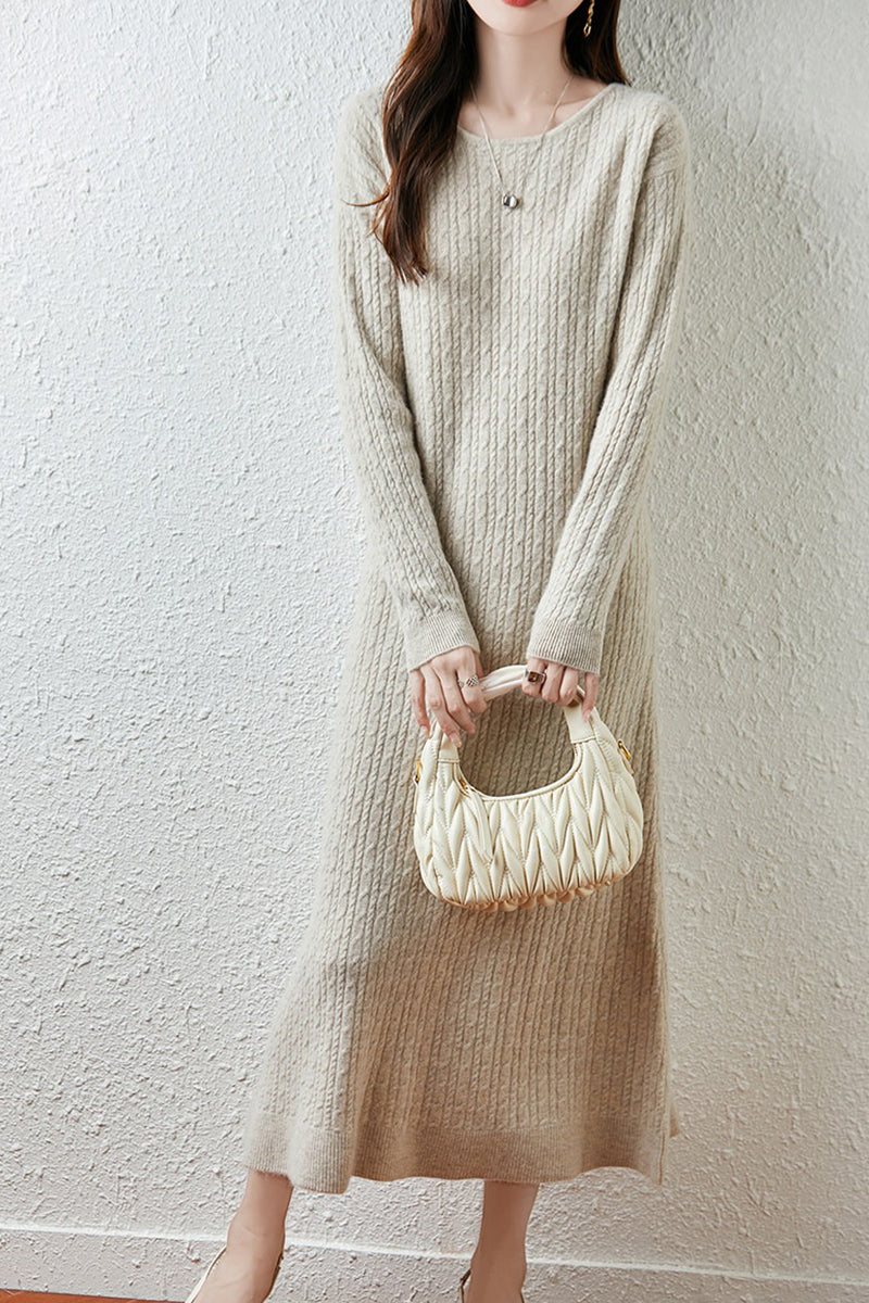 Matilda Cable Knit Sweater Dress Lime Sherbet Green 6