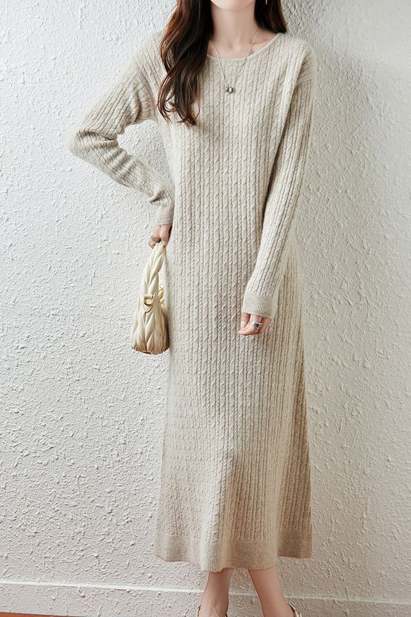 Matilda Cable Knit Sweater Dress Lime Sherbet Green 7