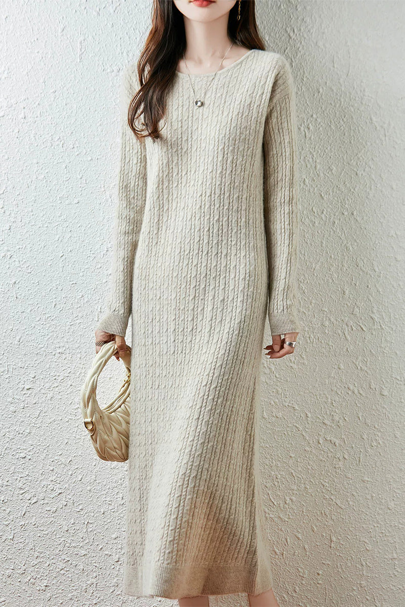Matilda Cable Knit Sweater Dress Lime Sherbet Green 9