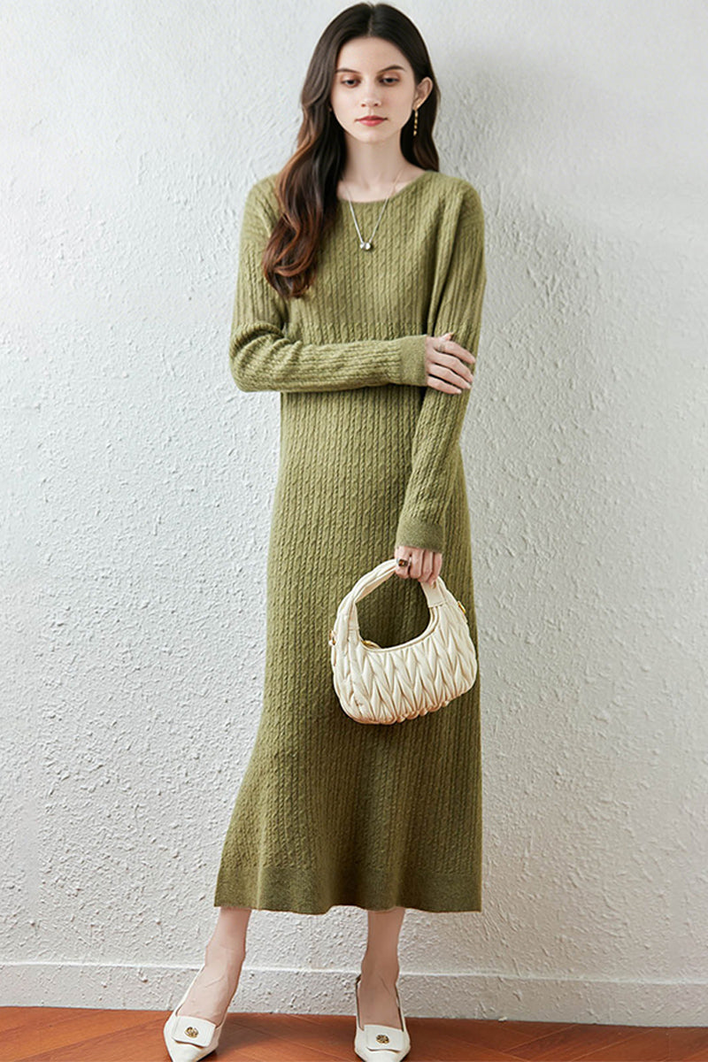 Matilda Cable Knit Sweater Dress Black 1