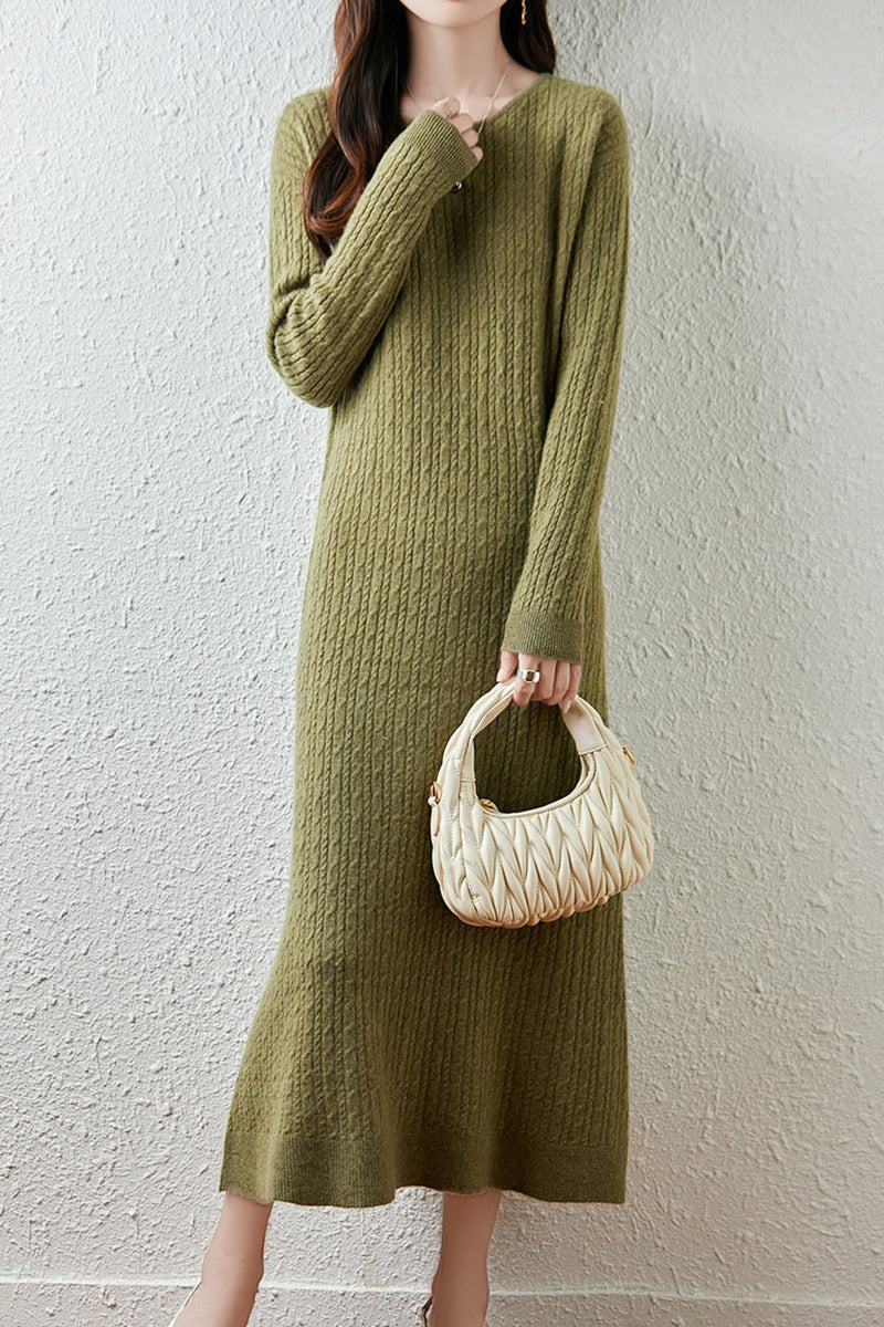 Matilda Cable Knit Sweater Dress Black 2