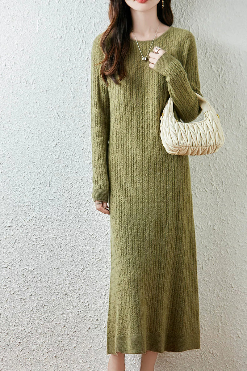 Matilda Cable Knit Sweater Dress Black 4