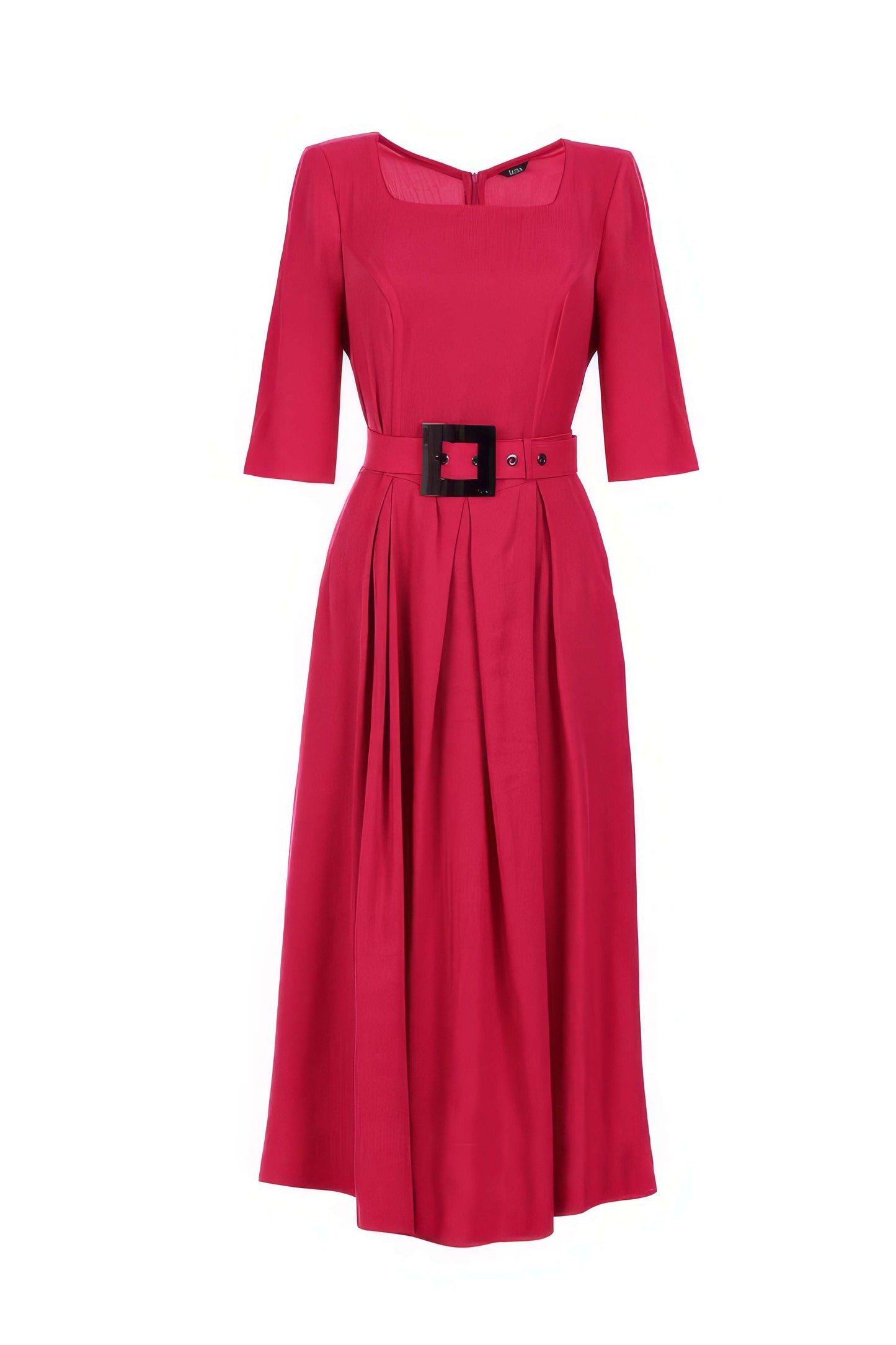 Valentina Belted A-Line Midi Dress 3