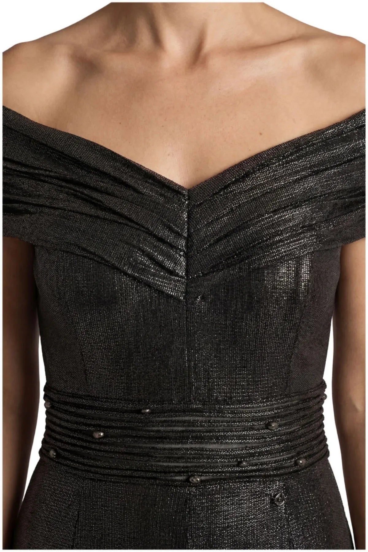 Margot Charcoal Cocktail Dress Shoulder Maxi Gown, Iris 3