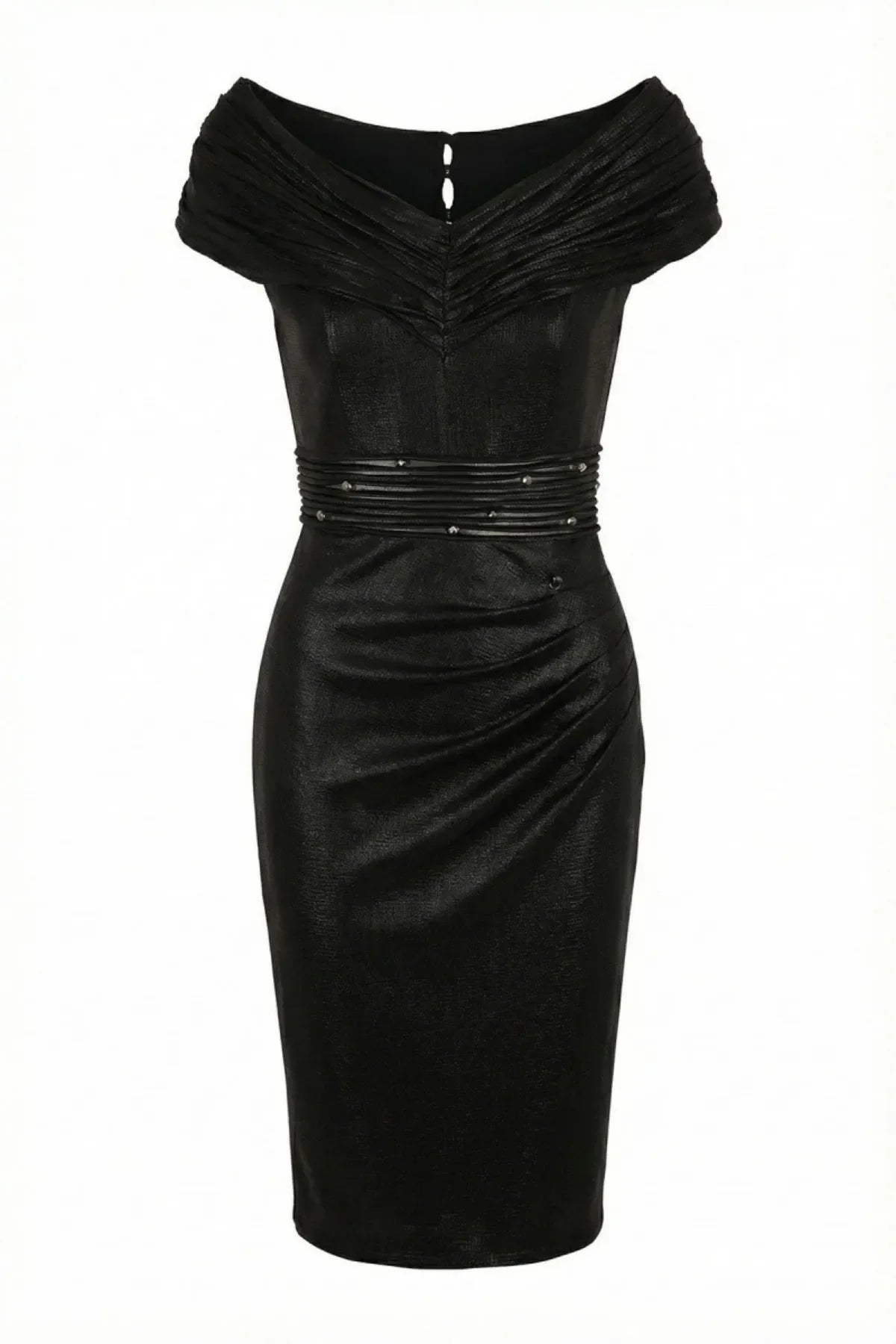 Margot Charcoal Cocktail Dress Shoulder Cocktail Dress, Iris 5