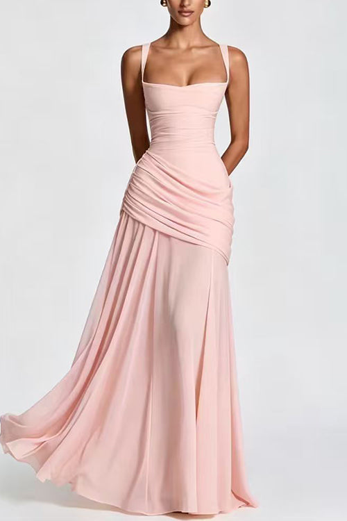 Margot Criss-Cross Maxi Dress Pink 2