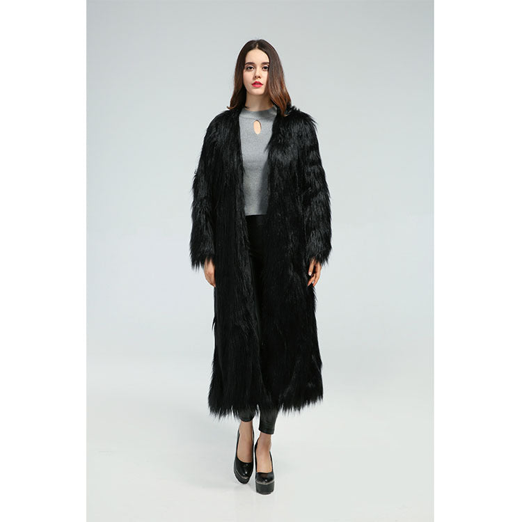 Rosalie Faux Fur Midi Dress Multi 3