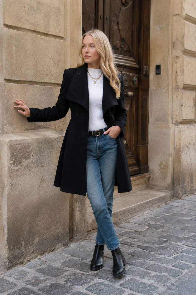 Margot Belted Wool Coat Light Tan 1