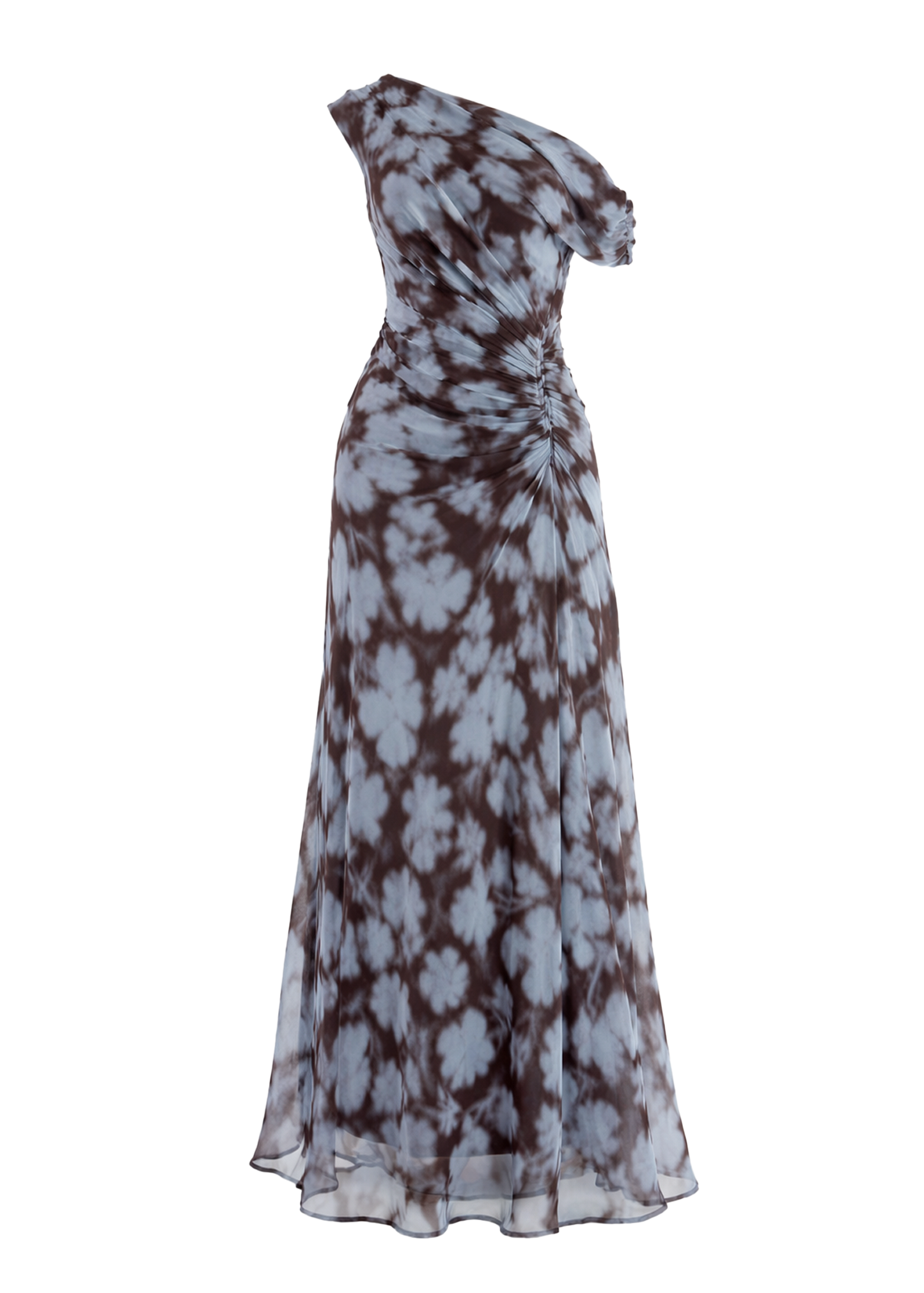 Flirtini One-Shoulder Maxi Dress Blue Leaf 5