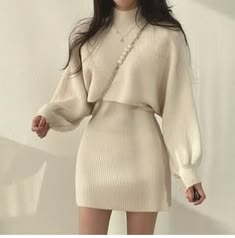 Margot Ribbed Knit Mini Dress Set Multi 1
