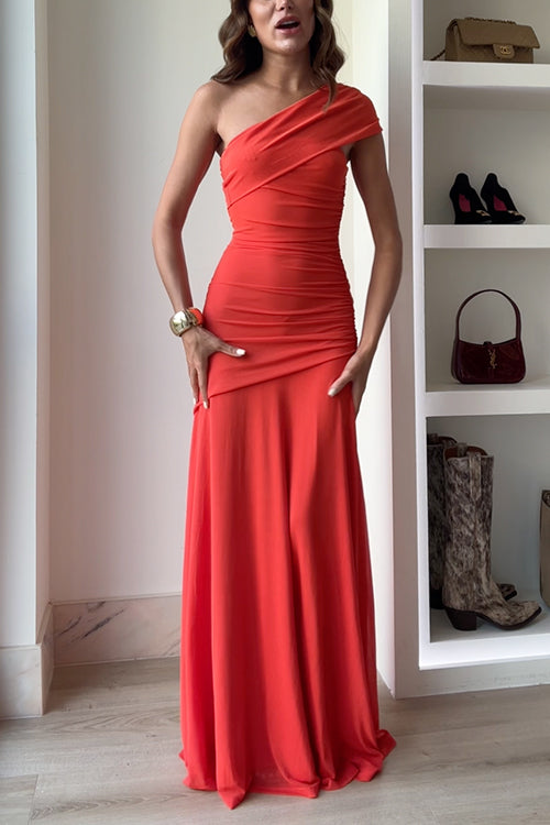 Arabella Off-Shoulder Ruched Maxi Dress Fiesta 2