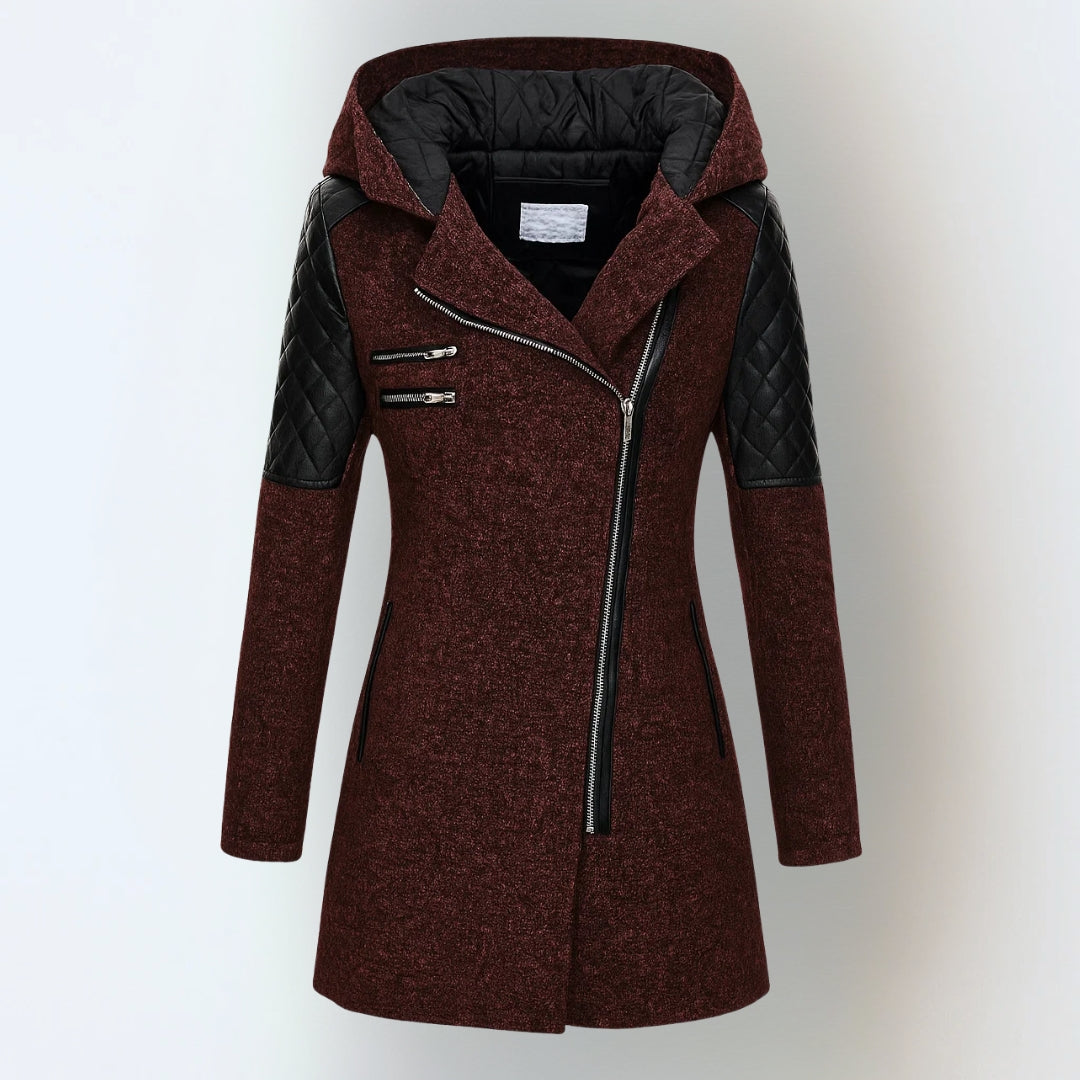Primrose Quilted Winter Jacket Red 4