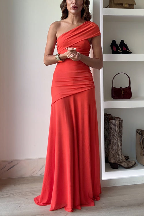 Arabella Off-Shoulder Ruched Maxi Dress Fiesta 3
