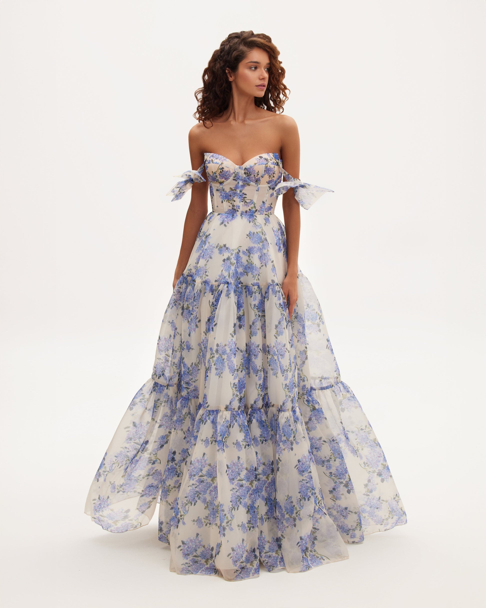Valentina Floral Maxi Dress strap dress 1