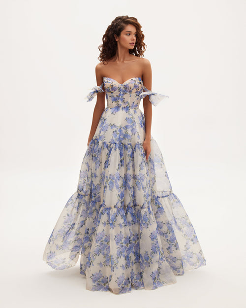 Valentina Floral Maxi Dress strap dress 1