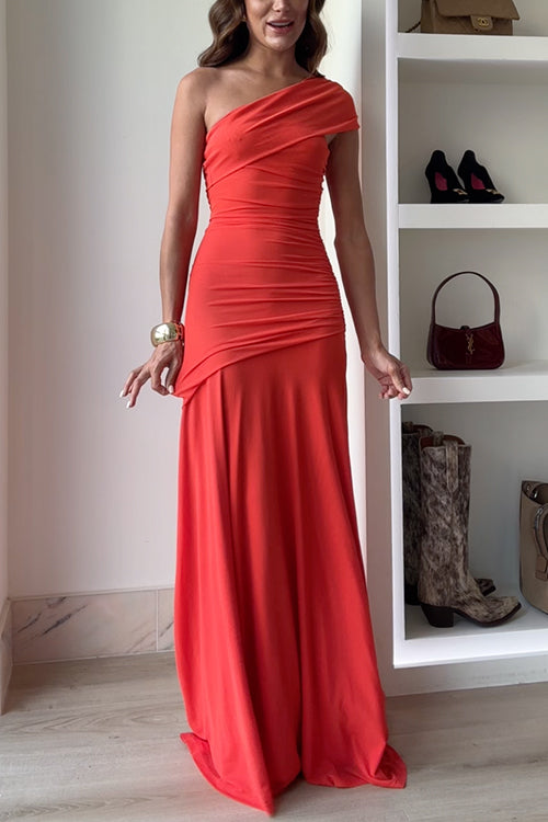 Arabella Off-Shoulder Ruched Maxi Dress Fiesta 4