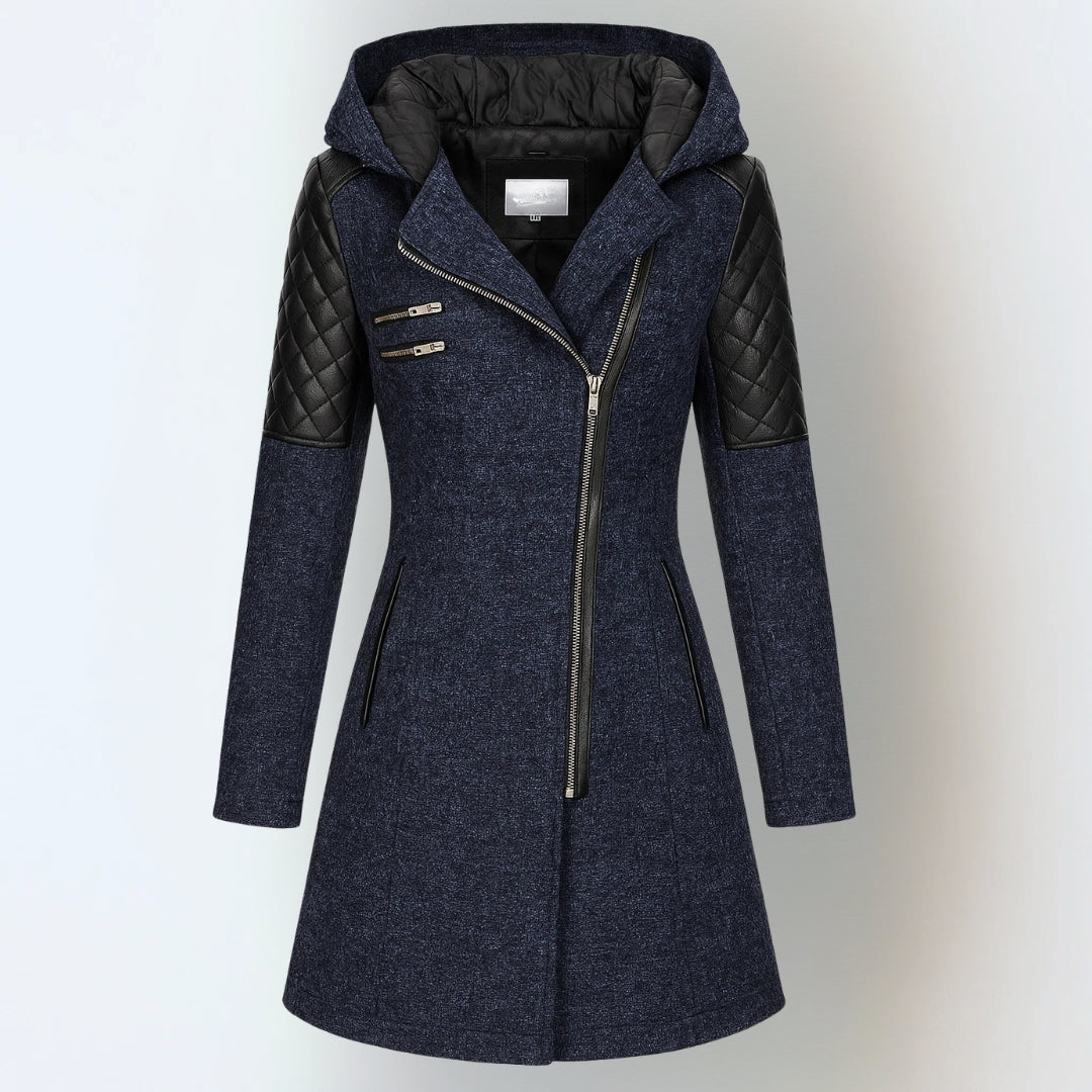 Primrose Quilted Winter Jacket Blue 5