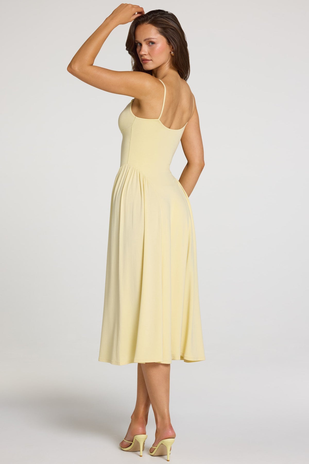 Navi Modal Lace-Trim Midi Dress Ivory 54