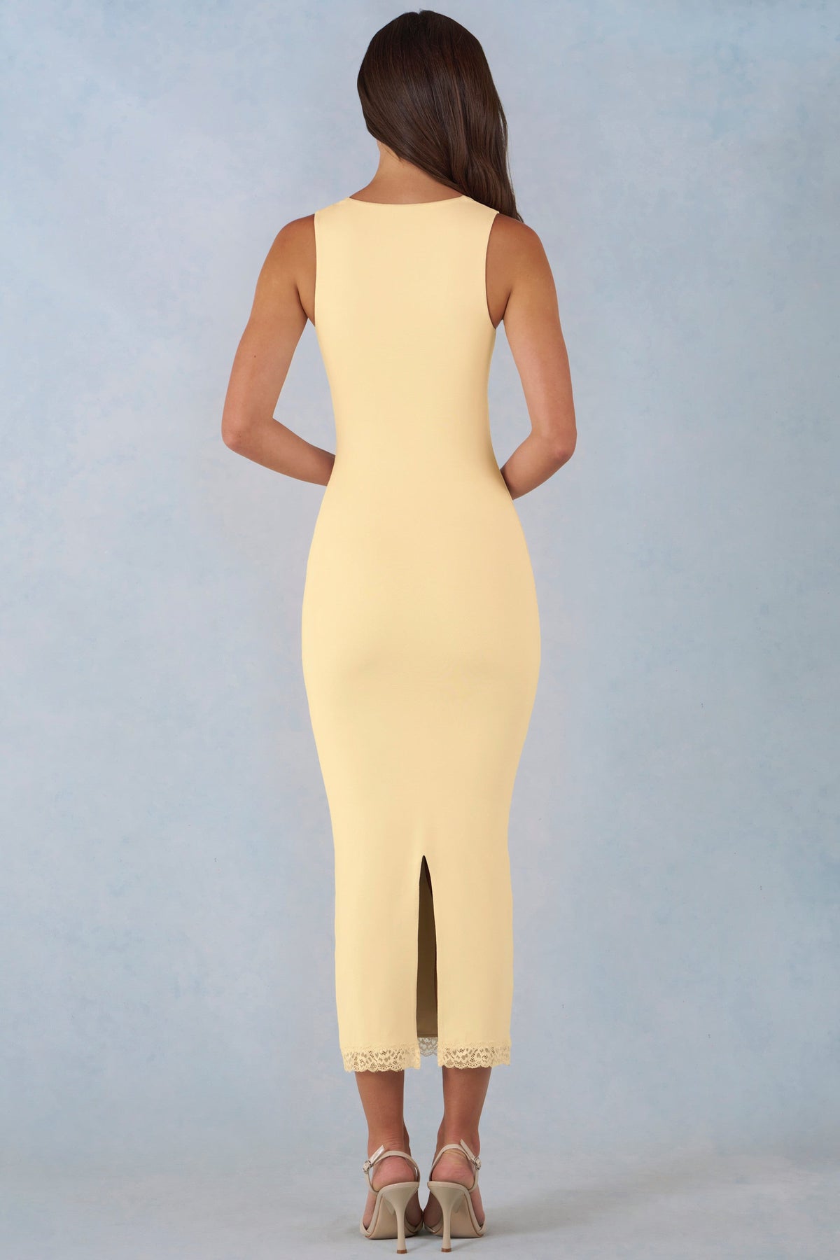 Navi Modal Lace-Trim Midi Dress Ivory 24