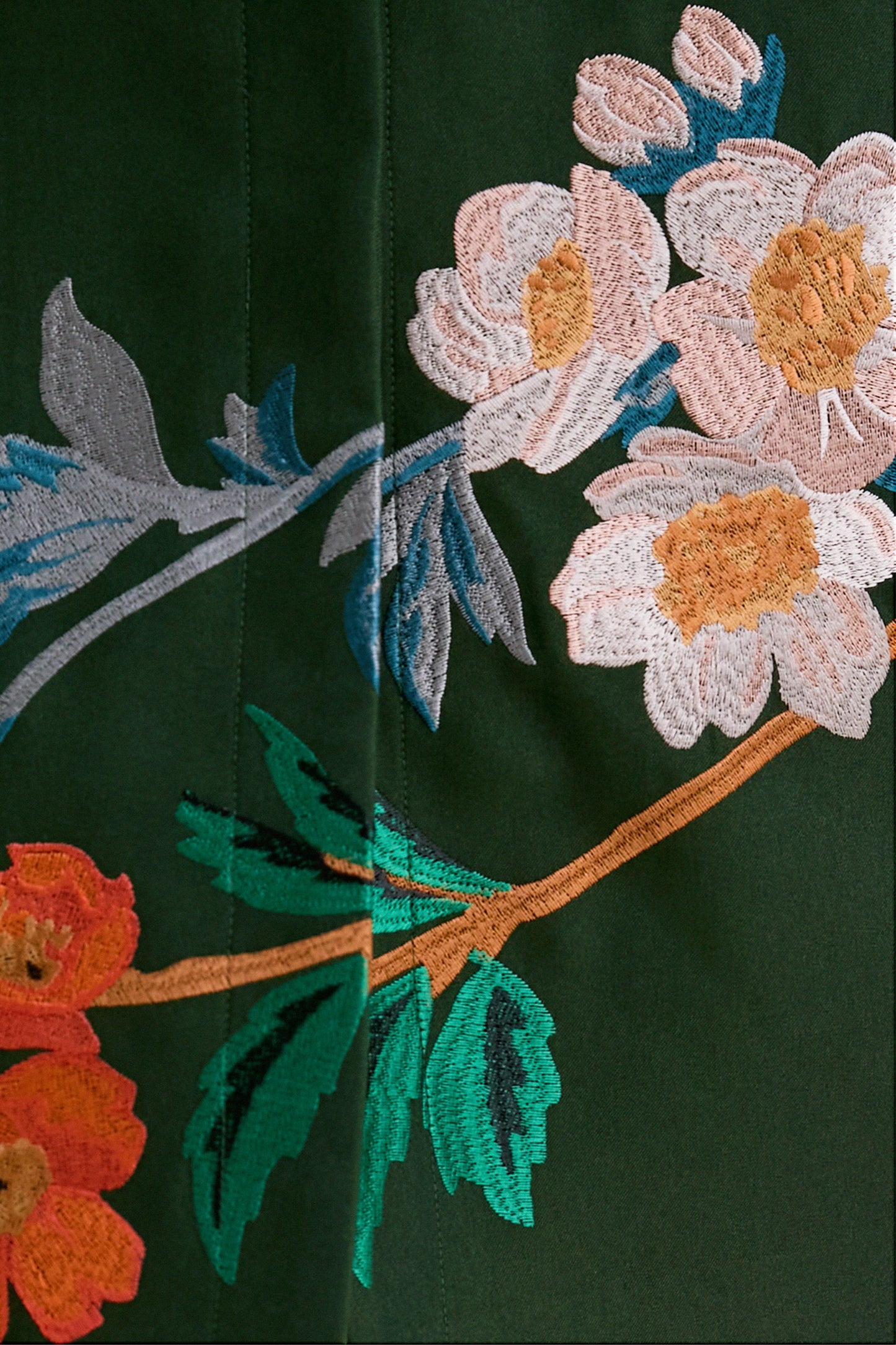 Nell Crepe Embroidered Dress in Verdant Green Verdant Green 5