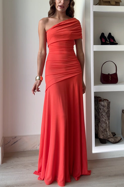 Arabella Off-Shoulder Ruched Maxi Dress Fiesta 6