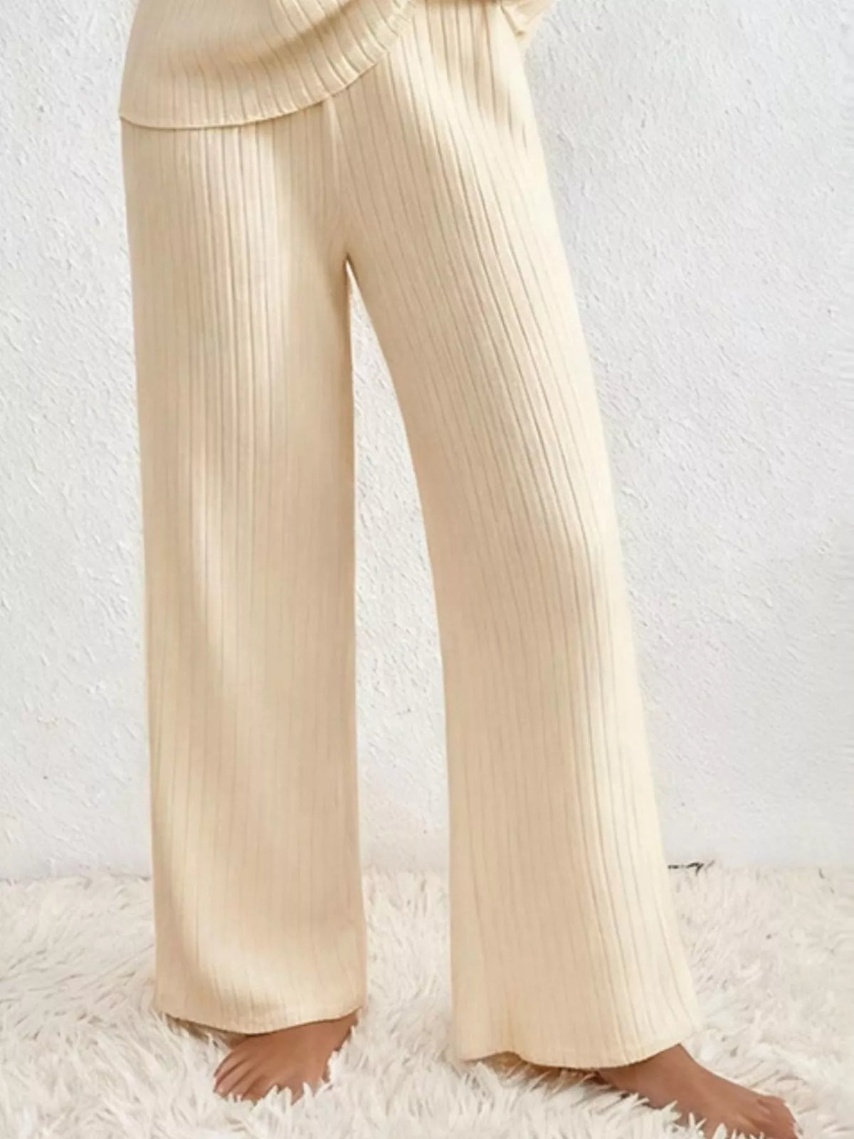 Hana Ribbed Knit Set Black 6