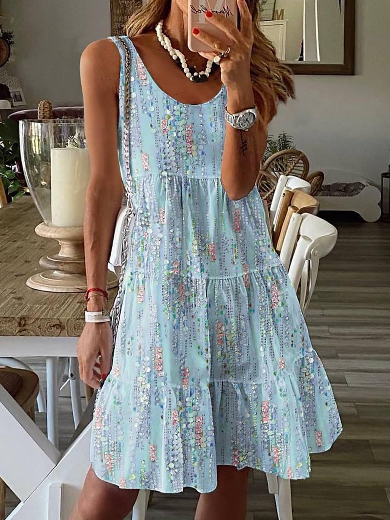 Eloise Ruched Tank Midi Dress Multi 1