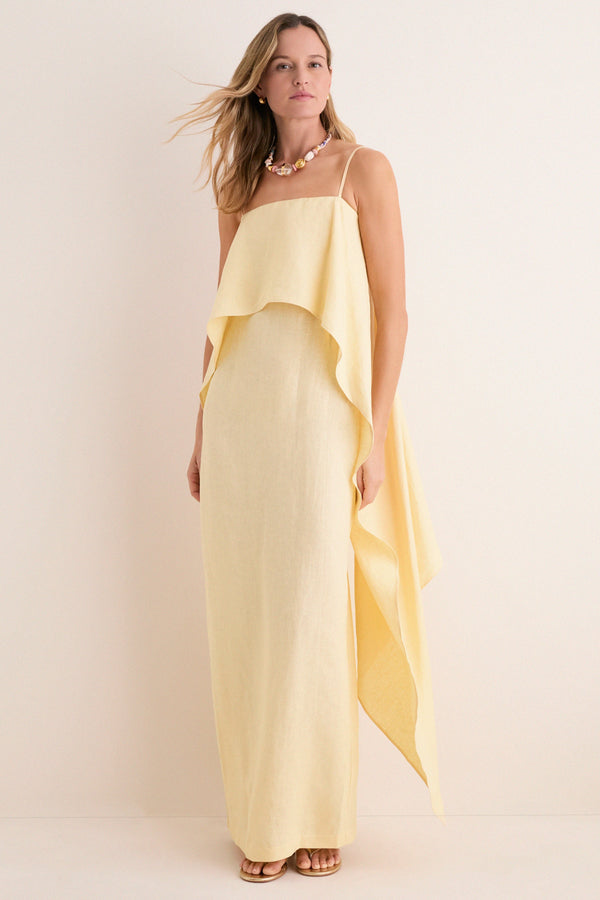 Valencia Linen Midi Dress