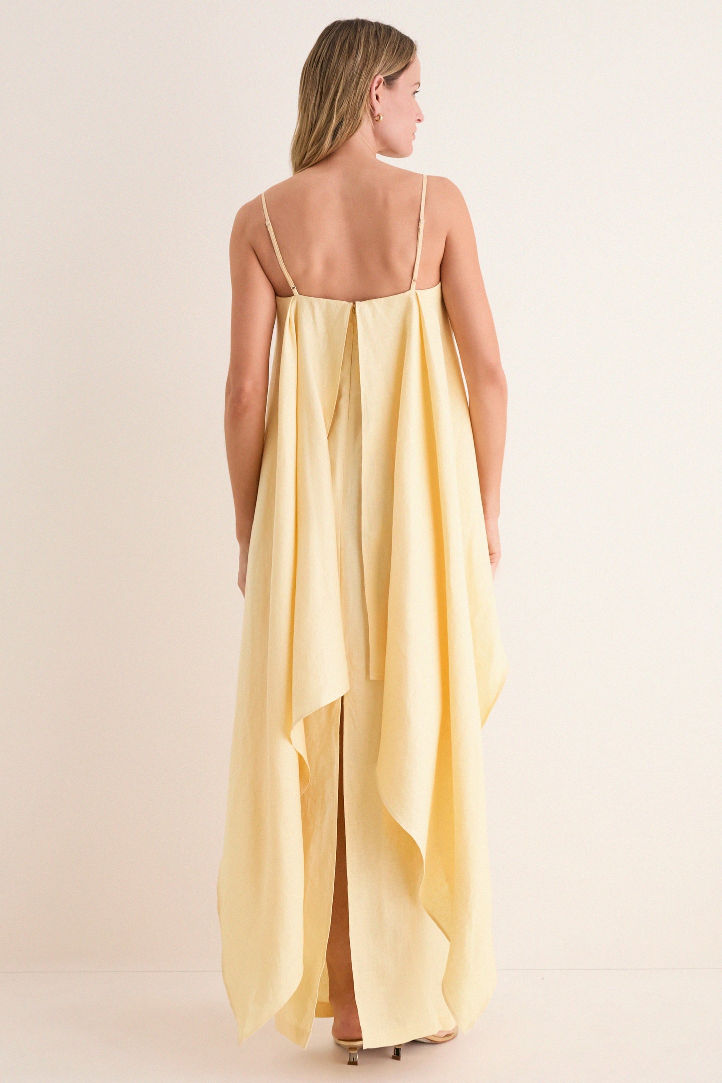 Valencia Linen Midi Dress Butter 5