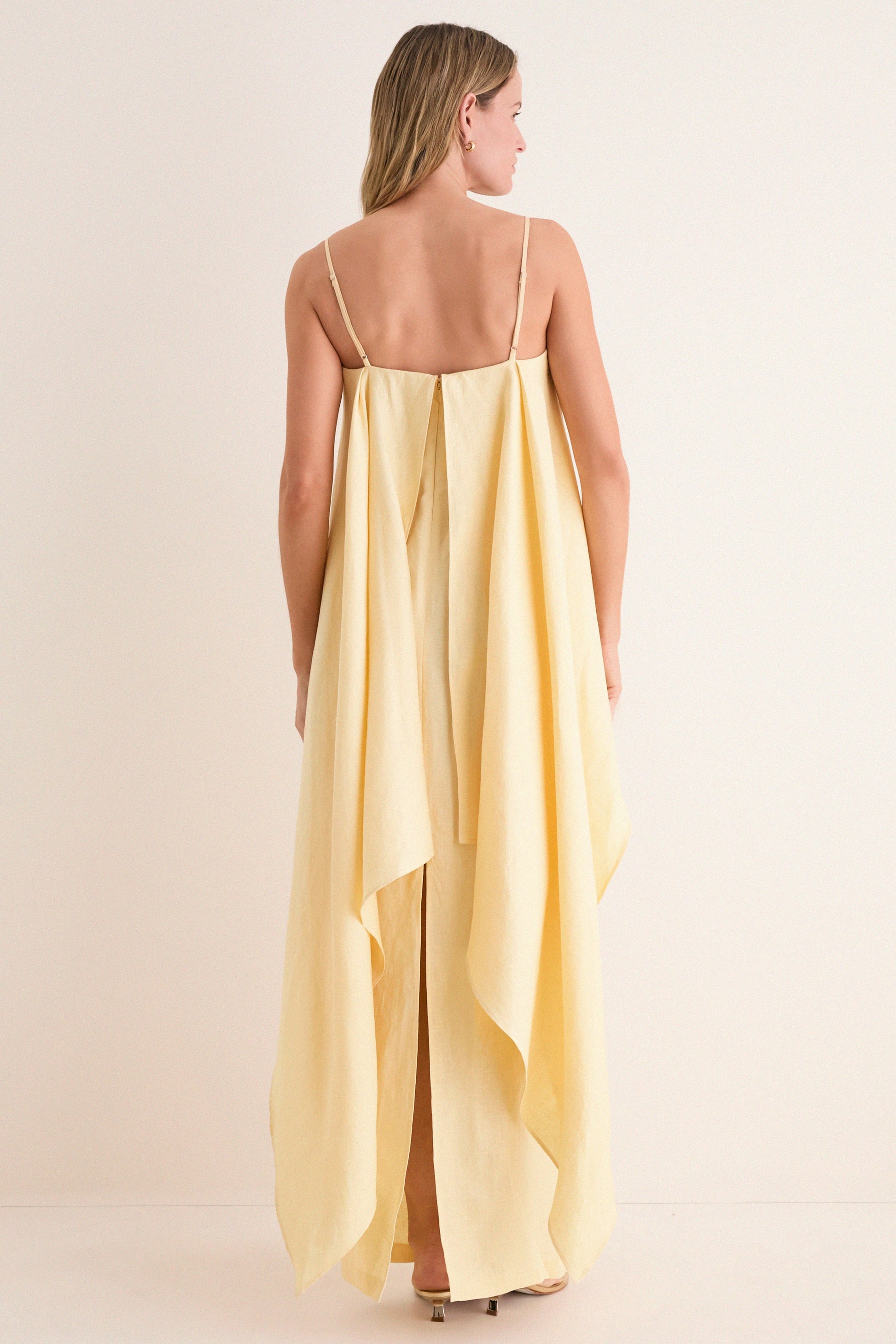 Valencia Linen Midi Dress Butter 5