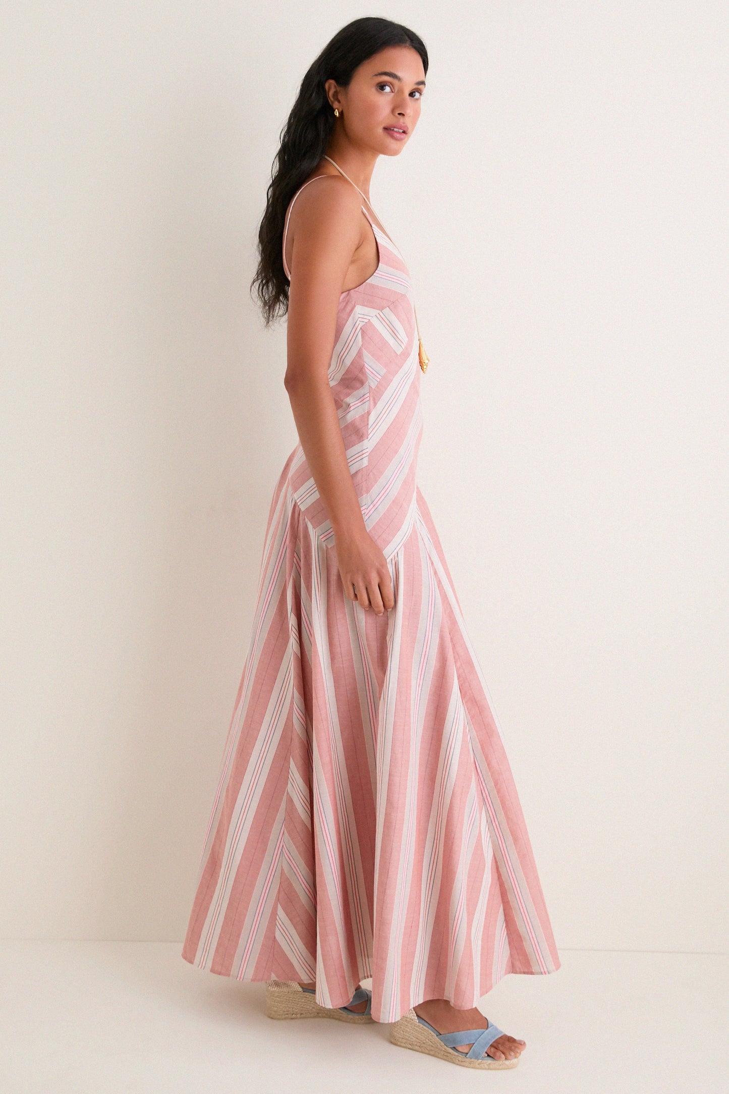 Florentia Striped Maxi Dress Sicilian Stripe 4