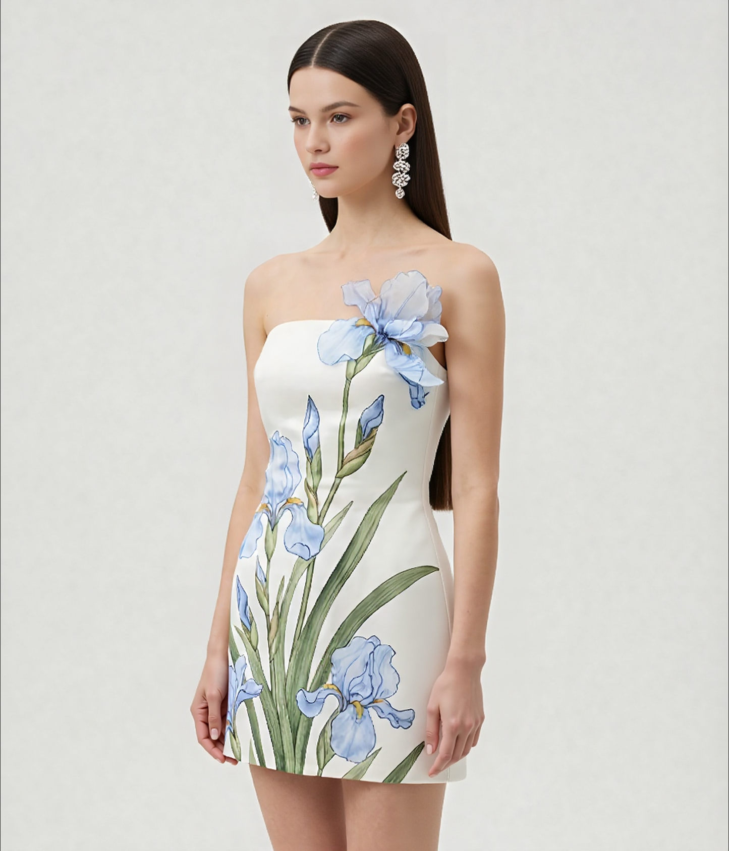 Margot Floral Mini Dress White 2