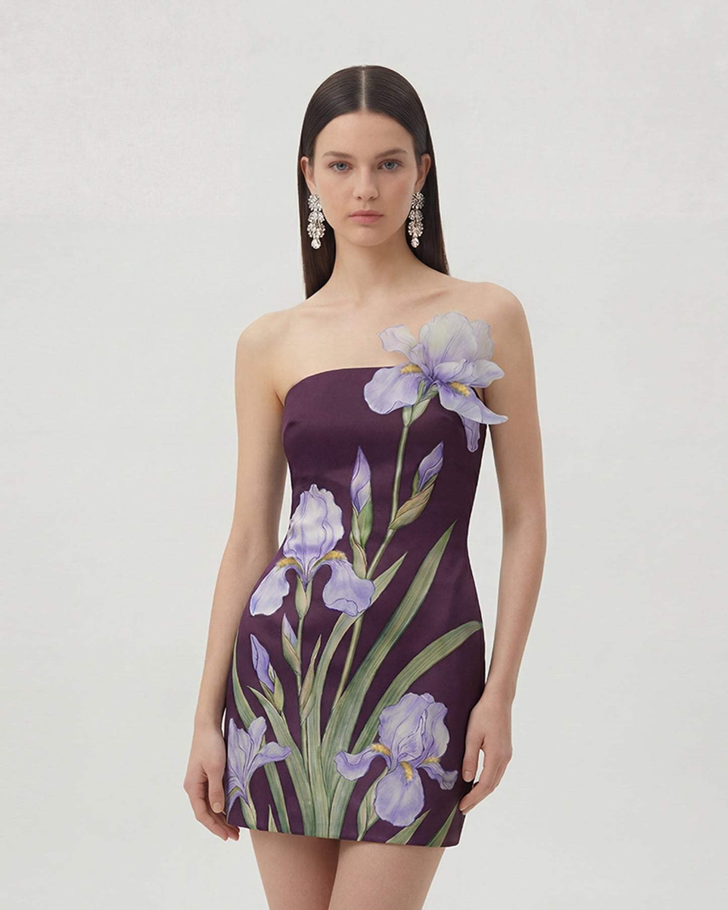 Margot Floral Mini Dress Purple 1