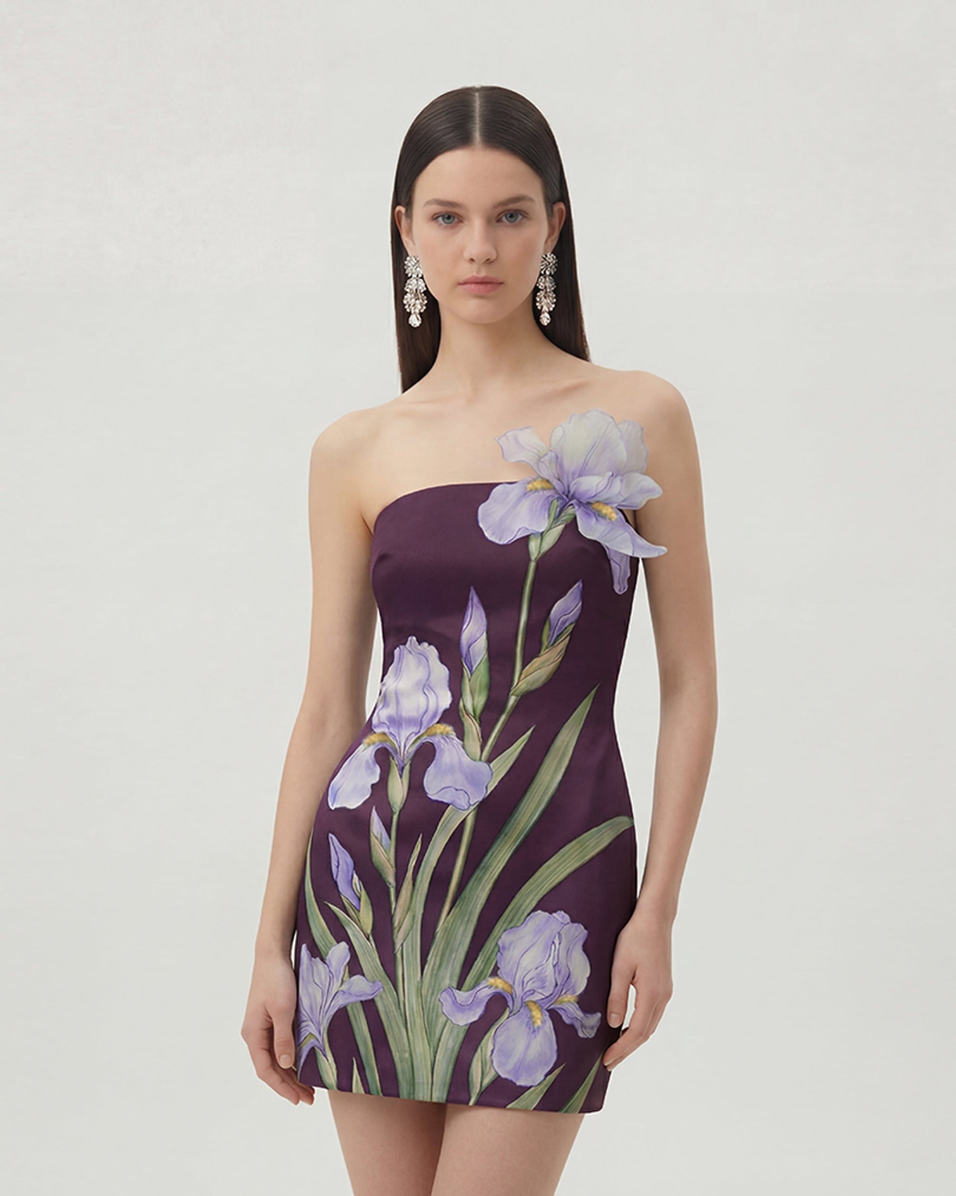 Margot Floral Mini Dress Purple 1